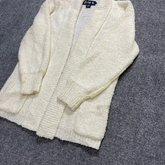 Vintage Women's Le Chois Open-front Fuzzy Knit Cardigan with Pockets - Picture 3 of 10